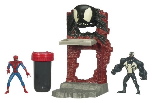  Spider Man Oscorp Ooze Factory Set - Black Spider - Man Vs. Venom