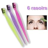 INDISCOUNT ® Lot de 6 - Rasoir Zones Sensibles (sourcils, maillot, duvet du visage...)