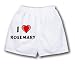 White Boxer Short with I Love Rosemary