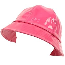 Rain Bucket Hat Cap Waterproof Packable Adjustable Pink