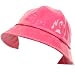Rain Bucket Hat Cap Waterproof Packable Adjustable Pink