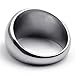 KONOV Polished Stainless Steel Band Oval Signet Men's Ring , Color Silver