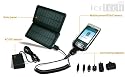 Foldable solar battery - 2800mAh high capacity rechargeable polymer solar battery (charger) for cell-phone, mp3 player, media player. With 7 USB adapters.