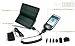 Foldable solar battery - 2800mAh high capacity rechargeable polymer solar battery (charger) for cell-phone, mp3 player, media player. With 7 USB adapters.