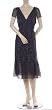 BCBG BLACK SILK LUREX PINSTRIPE V-NECK DRESS NEW XS
