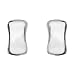 Sterling Silver Horizontal Thumbprint Clip On Earrings