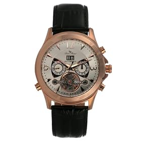 Lucien Piccard Men's Skeletal Case Chronograph Watch #26928RO