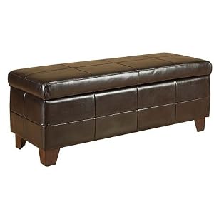 Hudson Milano Chocolate Storage Bench by SmartBargains