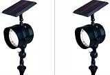 Outdoor Living : NEW 4 X HIGH POWER LED SOLAR SPOT LIGHTS SPOTLIGHT TWIN