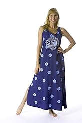 Petite Scoop Neck General Print Cotton/Knit Ankle Length Sleeveless Spring Summer Fall Winter Evening Dress/Maxi Dress 