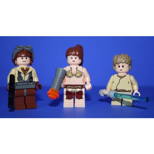 Lego Star Wars 3er Set Leia Naboo Anakin mit 3 verschiedenen Waffen