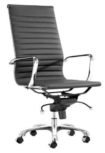 Leatherette Office Chair - Lider Hi Back Office Chair - Zuo Modern - 205191