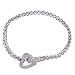 Tiffany Inspired C.Z. Diamond 925 Silver Heart Bracelet (Holiday Special)