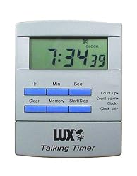 Lux TT100 Talking Clock and Timer, White