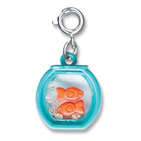 Buy CHARM IT! Adorable 3d Fish Bowl Charm with Crystal Accents ~ Fish and Crystals Really Move... by CHARM IT! Ks Charming Designs