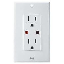 Leviton 6227-W DHC 1-Way Communication 15-Amp 120-Volt NEMA 5-15R, Split Duplex Receptacle Receiver, White