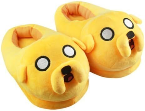 Fatflyshop - Adventure Time Jake Cartoon Plush Indoor Bedroom Winter Warm Slipper 11"