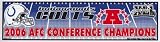 Indianapolis Colts NFL 2006 AFC Champions Bumper Sticker - 3" X 11"