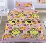 Mr Men Little Miss Sunshine Pink Single Duvet Cover Set