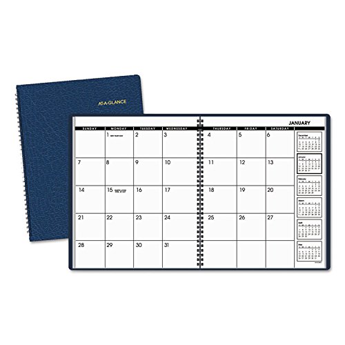 AT-A-GLANCE - Monthly Planner, 9 x 11, Navy, 2017-2018 70-260-20 (DMi EA