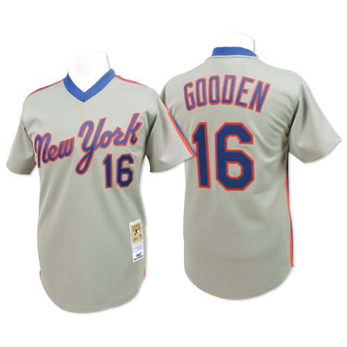 New York Mets Authentic 1987 Dwight Gooden Road Jersey By Mitchell & Ness 48