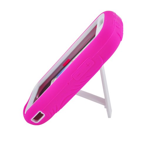 Eagle Cell ZTE Avail Armor Case with Kickstand - Retail Packaging - White/Hot Pink
