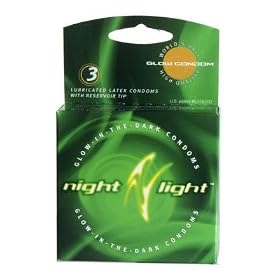 Night Light Glow In The Dark Condoms (Pack of 3)