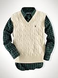 Ralph Lauren White Sweater Vest Size Small ( 8 )