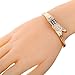 YAZILIND Jewelry Elegant Rose Gold Angle Wing Carve Crystal Charming Bangle Bracelet Women Gift 2.2