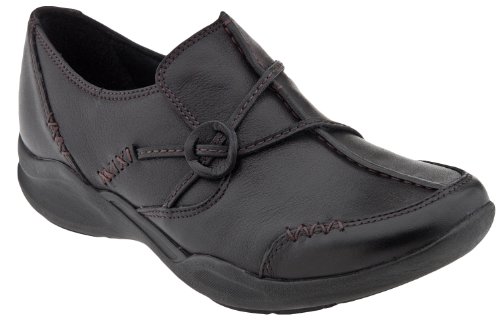 Clarks Women's Wave.Run Loafer,Black Leather,7.5 D US
