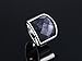 HIJONES Men's Stainless Steel 19mm Blue Sky Stone Cut Gemstone Ring Size 12