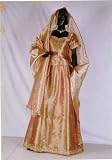 Heavy Golden & Pink Embroidered Wedding Tissue Lehenga Suit