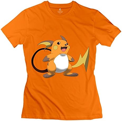 MKSD Pokemon Raichu Women Design T-shirts Orange