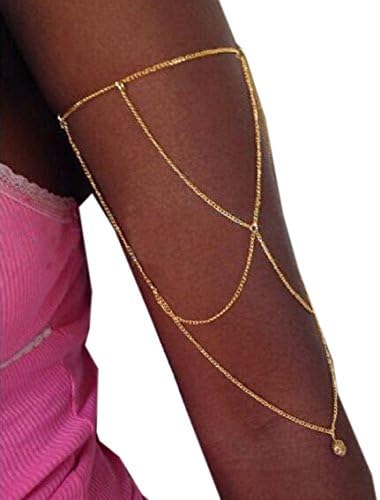 OVERMAL Fashion Women Cross Tassels Chain Upper Arm Cuff Arm Chain
