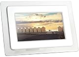 TruView 7 Slideshow White Digital Picture Frame inc. Stand
