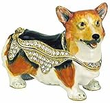 Bejeweled Corgi Trinket Box
