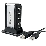 Gino Laptop PC 7-Port USB 2.0 High Speed Hub Splitter Charger w Power Adapter