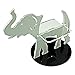 Elephant Character Mount 3 inch Circular Base, Grey
