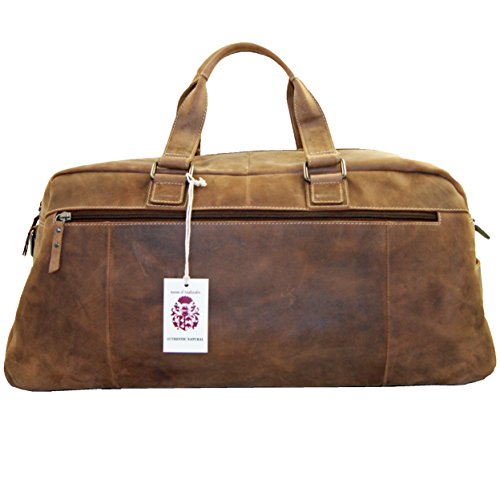 BARON of MALTZAHN Men's travel bag - Holdall GAUGUIN brown ECO-Leather - incl. leather care