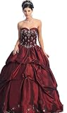 #3001 Embroidery Corset Satin Ball Gown Prom Dress