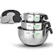 Stainless Steel Mixing Bowl | Silicone Non-Slip Base - Lightweight & Perfect Size For All Mixing, Prepping & Serving Need - Set of 3 | by Zell