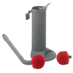Unger BBWHR 3.5" Ergo Toilet Bowl Brush System with 26" Brush Head Long Handle Holder