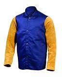 Best Price Steiner 12603 30-Inch Jacket, Weldlite Plus Navy Cotton, Rust Cowhide Sleeves, Extra Large