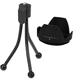 GTMax 52mm Flower Tulip Lens Hood + Black Mini Pocket Tabletop Tripod for N ....
