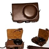 Leather Case Bag For Nikon CoolPix P300 Camera Brown