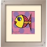 Dottie Fish framed art print by Romero Britto
