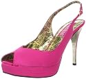Bordello By Pleaser Women's Peony-03 Peep Toe Platform