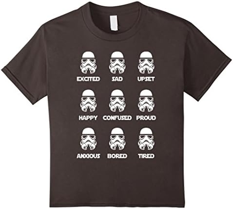Kids STORM TROOPER EMOTIONS- FUNNY T SHIRT 8 Asphalt