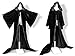 ANGELWARDROBE Halloween Velvet Hood Cloak Wizard Robe Gothic G-Black M