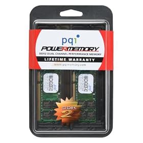PQI 4GB (2GB x 2) Memory For DELL XPS Laptop M1210, M1330, M1530, M1710, M1730, M2010. Great Performance and Life Time Warranty.